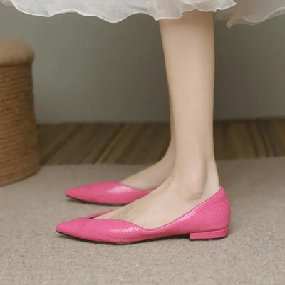 Milara - Pointed Leather Flats