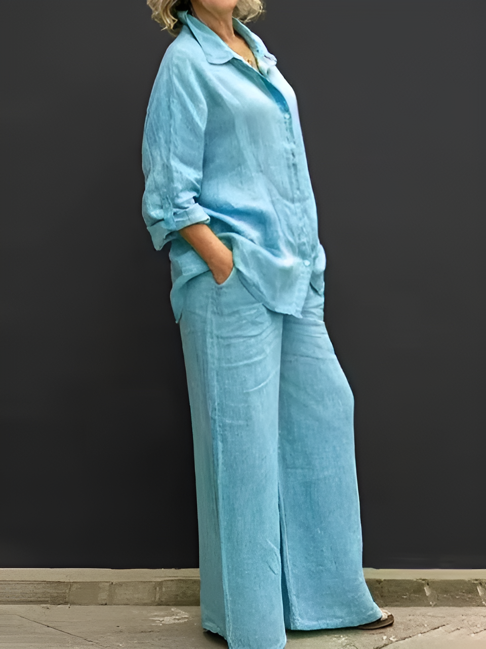 Emily Linen Shirt Suit
