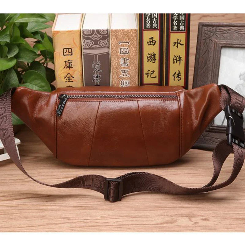 Vinthentic Retro Leather Hip Belt Bag