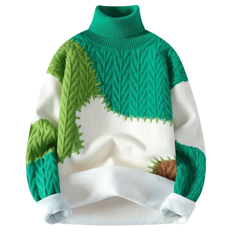 THE MARCELLINE | PATCHWORK TURTLENECK