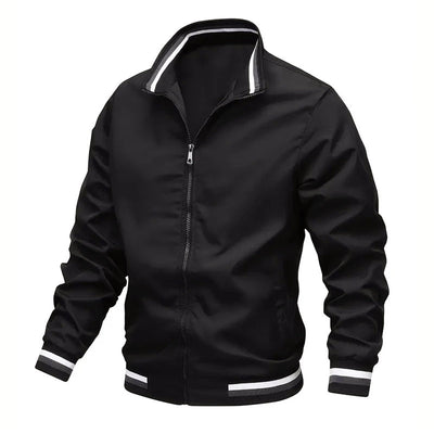 Stand-Collar Autumn Windbreaker Jacket for Men