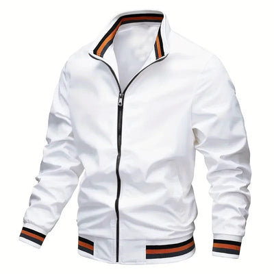 Stand-Collar Autumn Windbreaker Jacket for Men