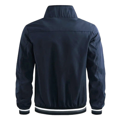 Stand-Collar Autumn Windbreaker Jacket for Men