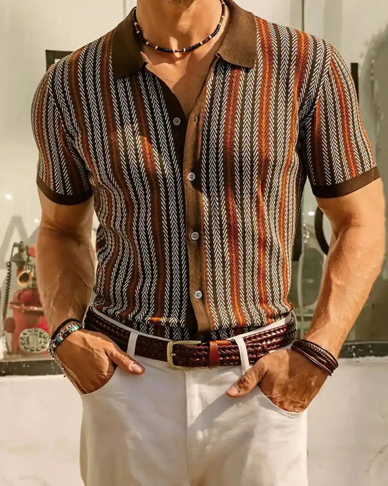 Alexander Herringbone Polo Shirt