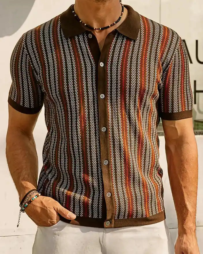 Alexander Herringbone Polo Shirt