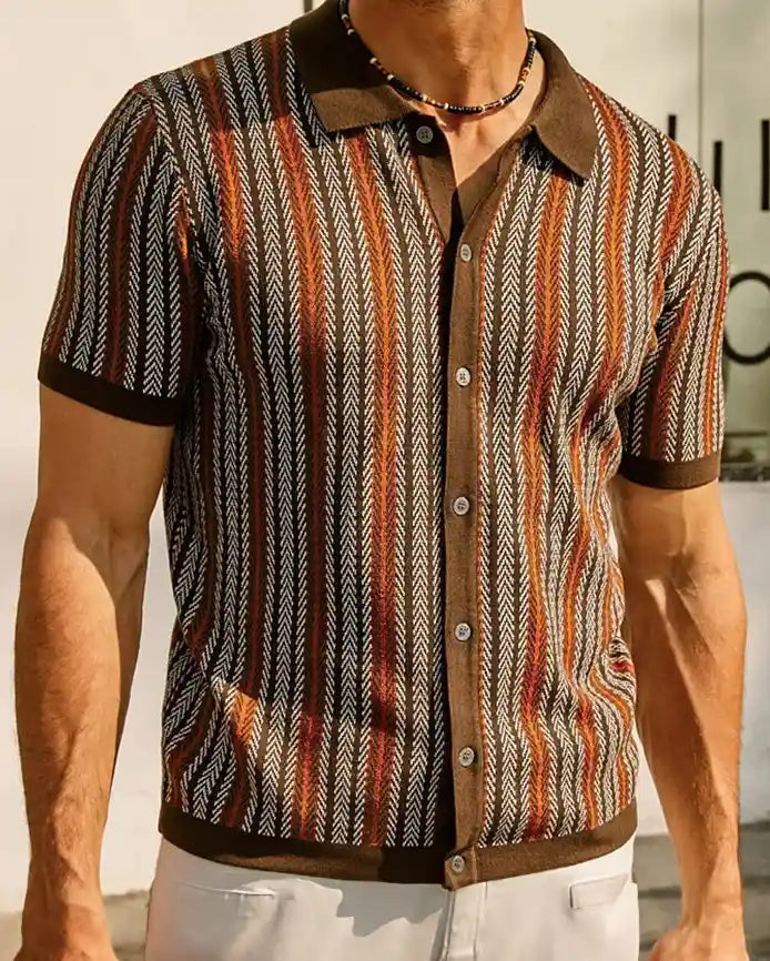 Alexander Herringbone Polo Shirt