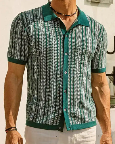 Alexander Herringbone Polo Shirt