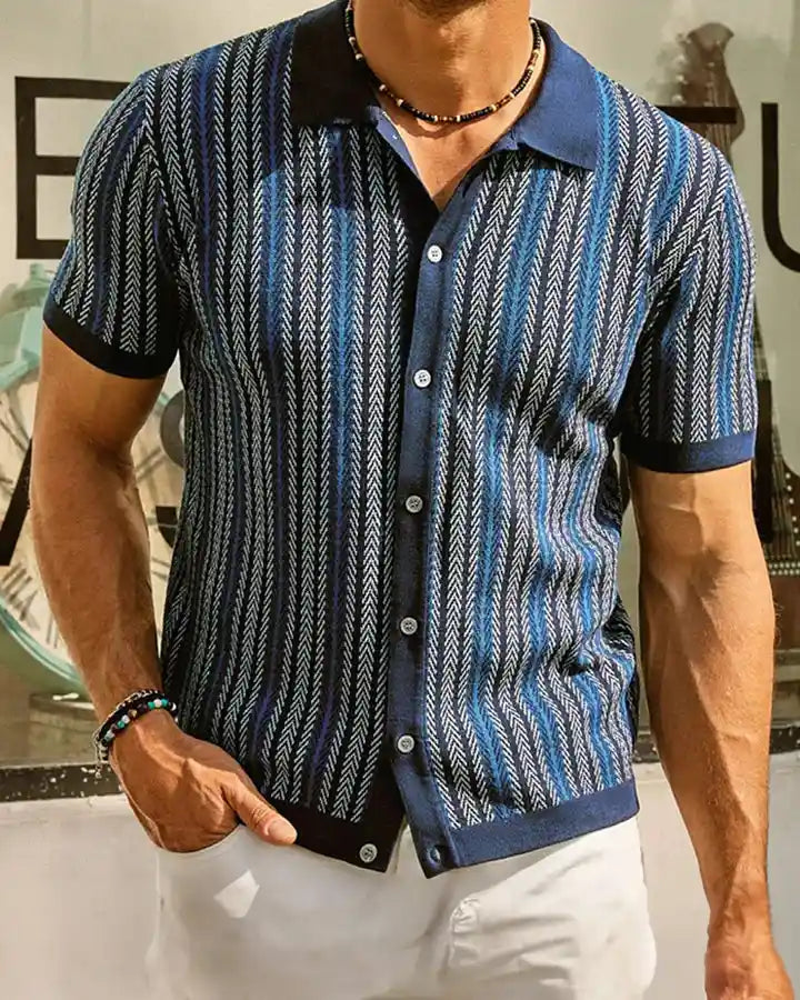 Alexander Herringbone Polo Shirt