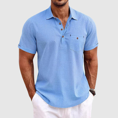Gabriel | Linen Polo Shirt