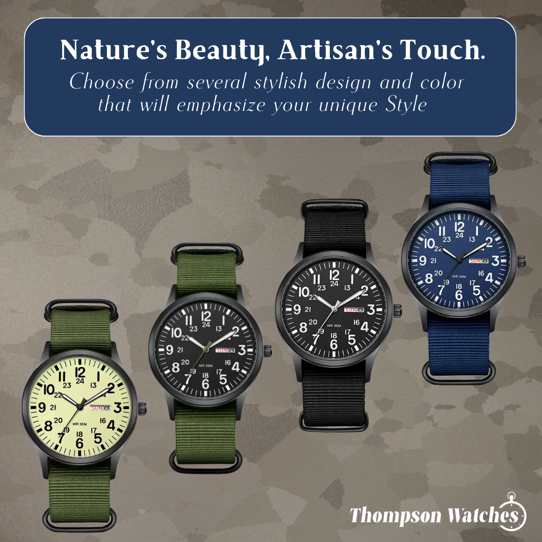 Thomas | Minimalist Field Watch with Functional Strap