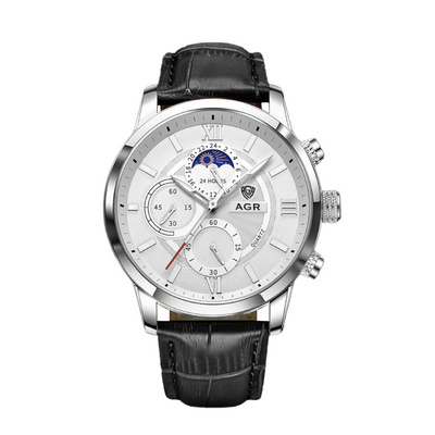 Ruben | Modern Moon Phase Leather Watch