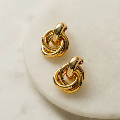 Statement Interlocking Earrings | Gold 14k