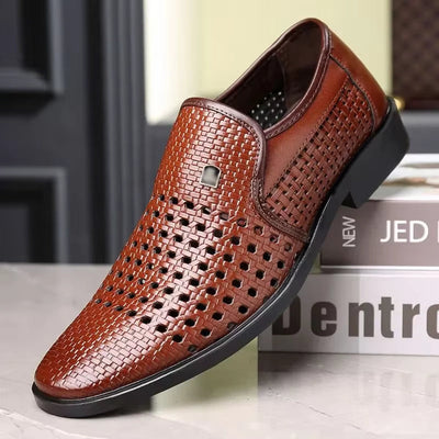 Calvair Woven Leather Loafer