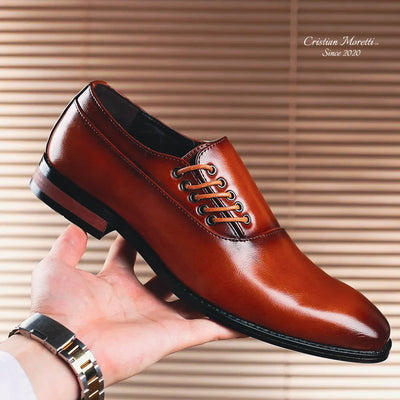 Roberto™ Side-Lace Leather Oxford Shoes by Cristian Moretti™