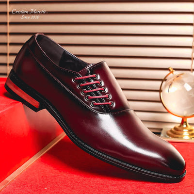Roberto™ Side-Lace Leather Oxford Shoes by Cristian Moretti™