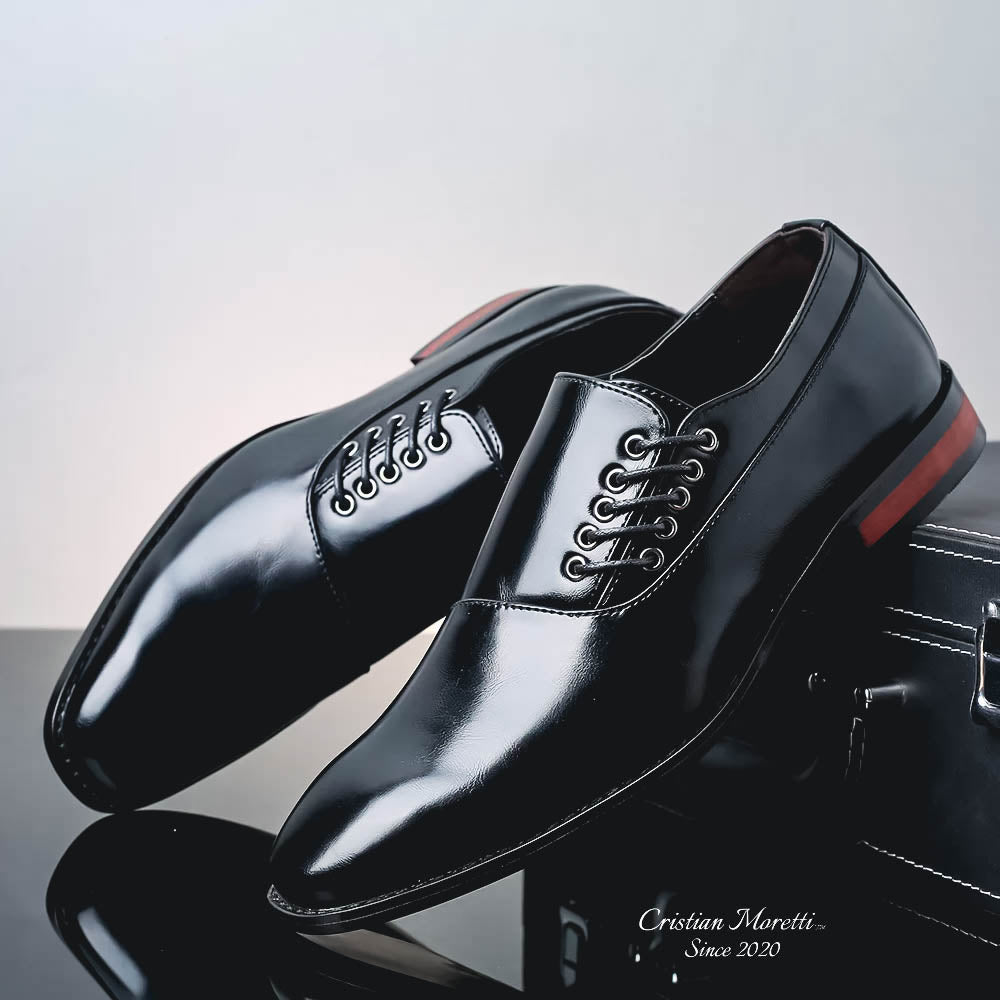 Roberto™ Side-Lace Leather Oxford Shoes by Cristian Moretti™