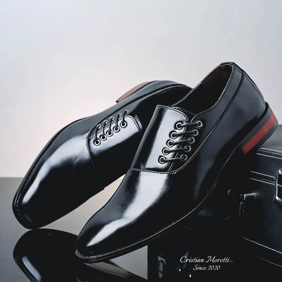 Roberto™ Side-Lace Leather Oxford Shoes by Cristian Moretti™