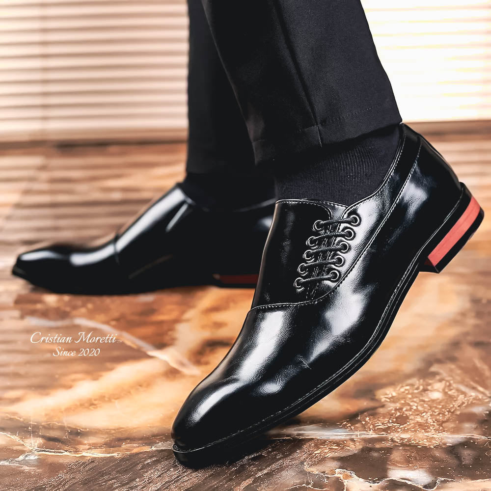 Roberto™ Side-Lace Leather Oxford Shoes by Cristian Moretti™