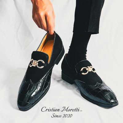 "Luigi" Premium Nubuck Leather Slip-on Shoes by Cristian Moretti™
