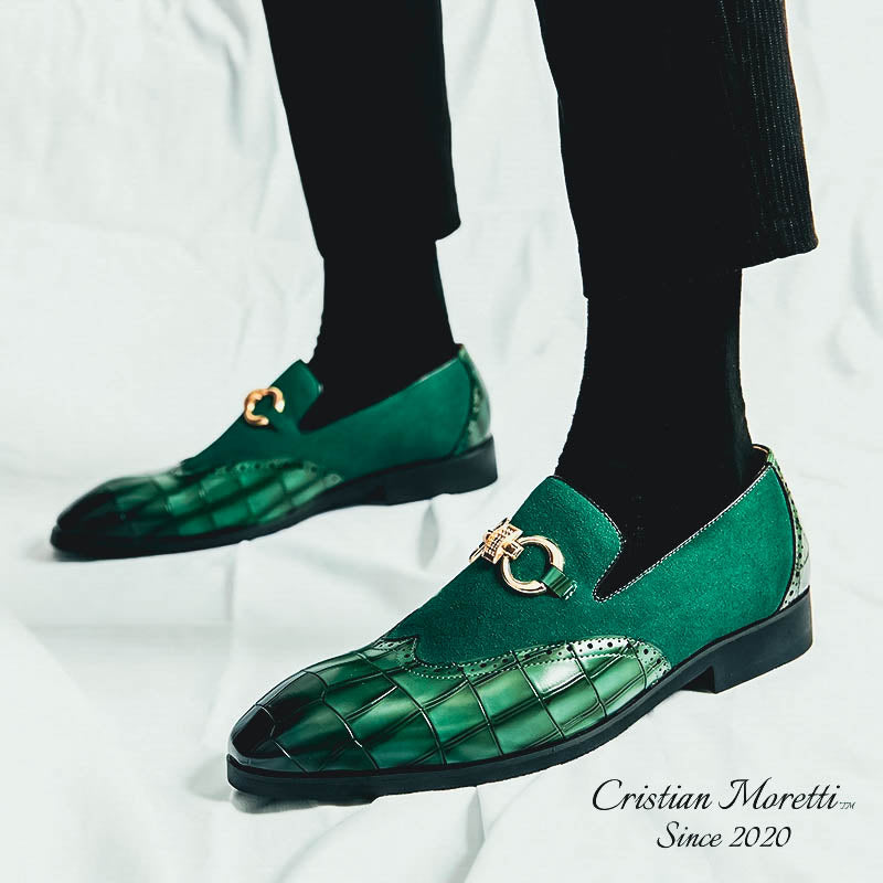 "Luigi" Premium Nubuck Leather Slip-on Shoes by Cristian Moretti™
