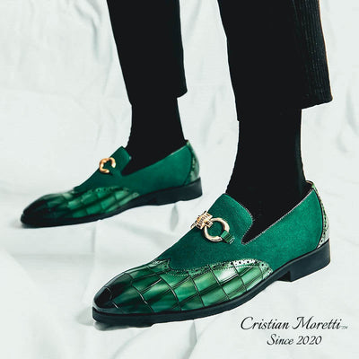 "Luigi" Premium Nubuck Leather Slip-on Shoes by Cristian Moretti™