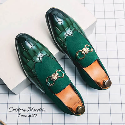 "Luigi" Premium Nubuck Leather Slip-on Shoes by Cristian Moretti™