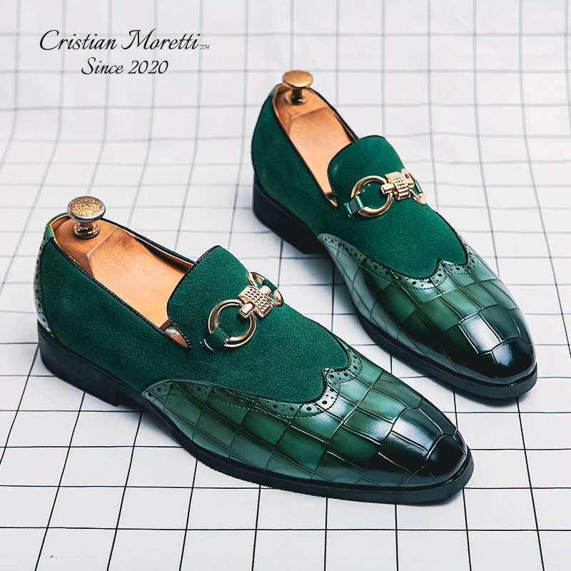 "Luigi" Premium Nubuck Leather Slip-on Shoes by Cristian Moretti™