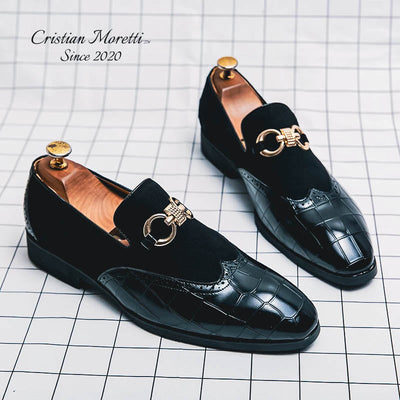 "Luigi" Premium Nubuck Leather Slip-on Shoes by Cristian Moretti™