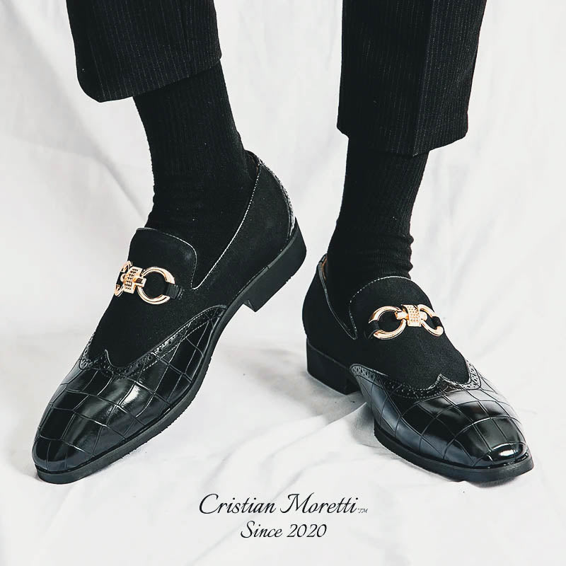 "Luigi" Premium Nubuck Leather Slip-on Shoes by Cristian Moretti™
