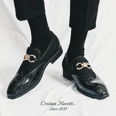 "Luigi" Premium Nubuck Leather Slip-on Shoes by Cristian Moretti™