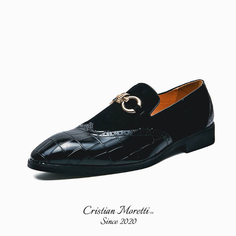 "Luigi" Premium Nubuck Leather Slip-on Shoes by Cristian Moretti™