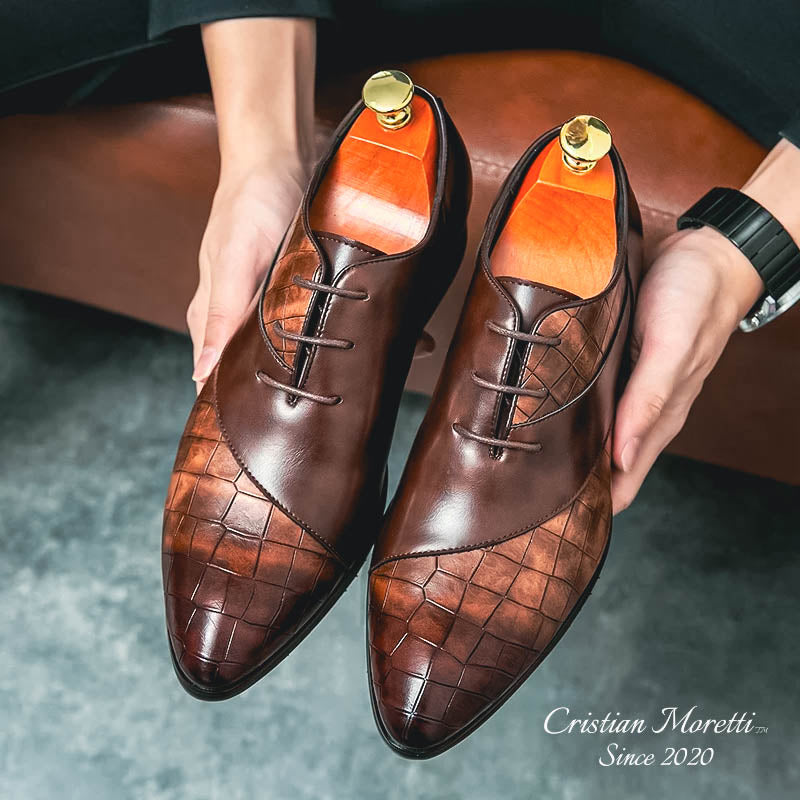"Niccolò" Premium Leather Derby Shoes by Cristian Moretti™