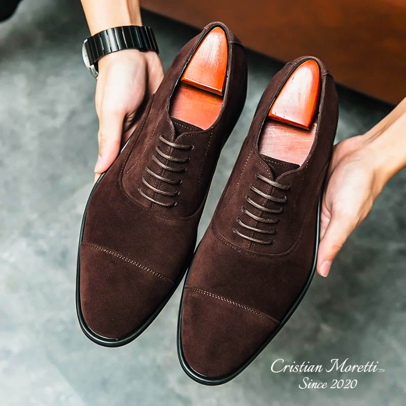 "Amadeo" Elegant Suede Leather Shoes by Cristian Moretti™