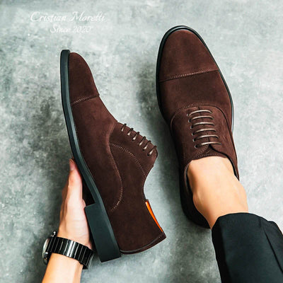 "Amadeo" Elegant Suede Leather Shoes by Cristian Moretti™