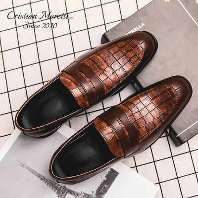 Enrico Vitali™  Genuine Leather Slip-On Shoes