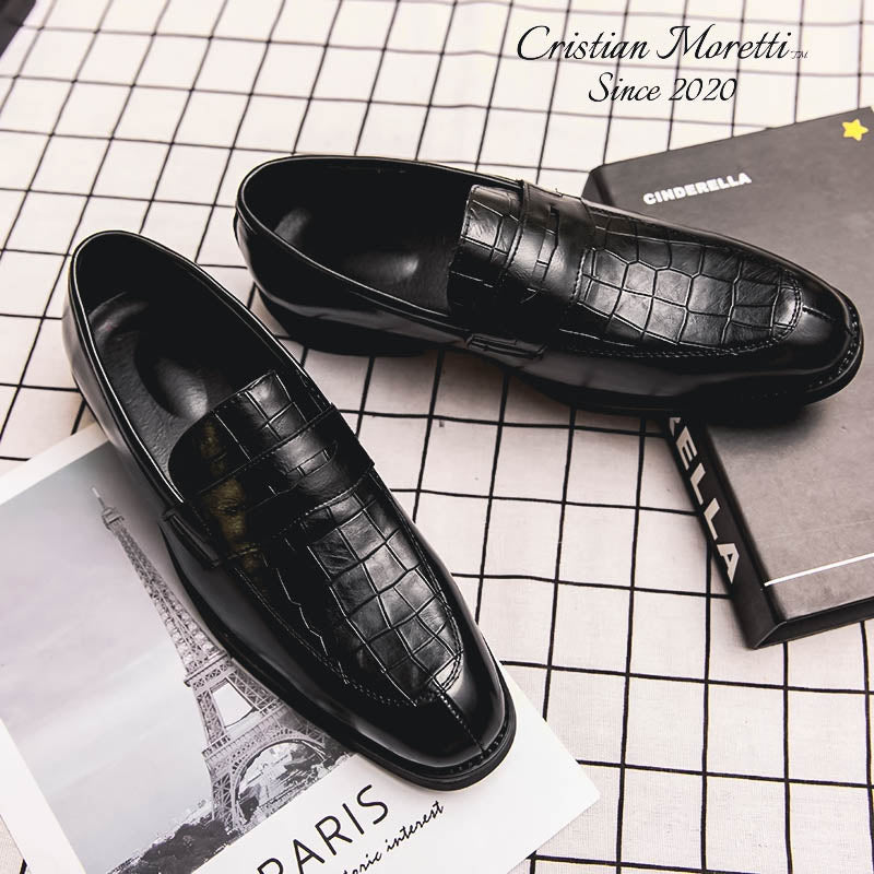 Enrico Vitali™  Genuine Leather Slip-On Shoes