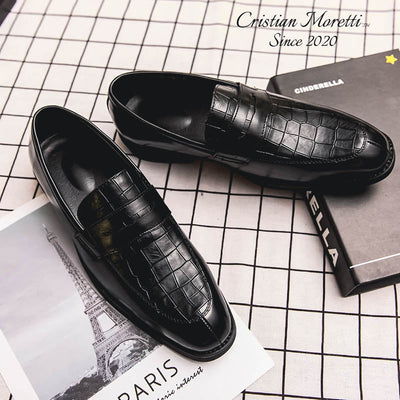 Enrico Vitali™  Genuine Leather Slip-On Shoes