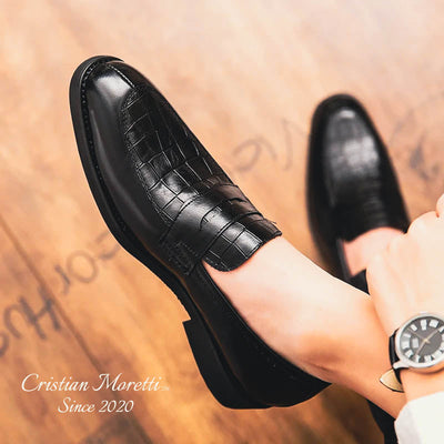 Enrico Vitali™  Genuine Leather Slip-On Shoes