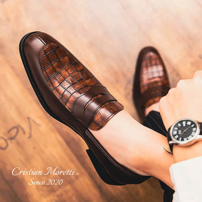 Enrico Vitali™  Genuine Leather Slip-On Shoes
