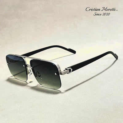 Alberto Lombardi™ Semi-Rimless Sunglasses by Cristian Moretti™