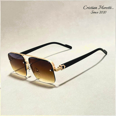 Alberto Lombardi™ Semi-Rimless Sunglasses by Cristian Moretti™