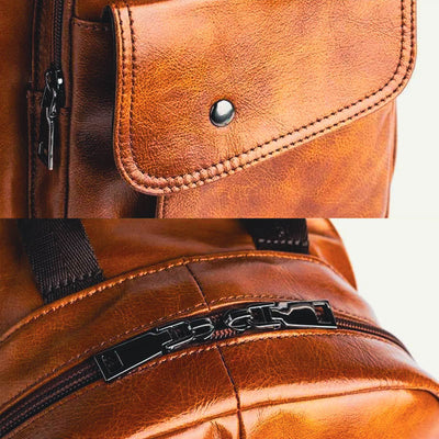 "Italiano" Genuine Leather Signature Backpack