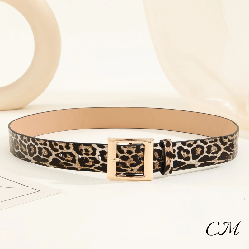 "Leopardo" Leather Belt