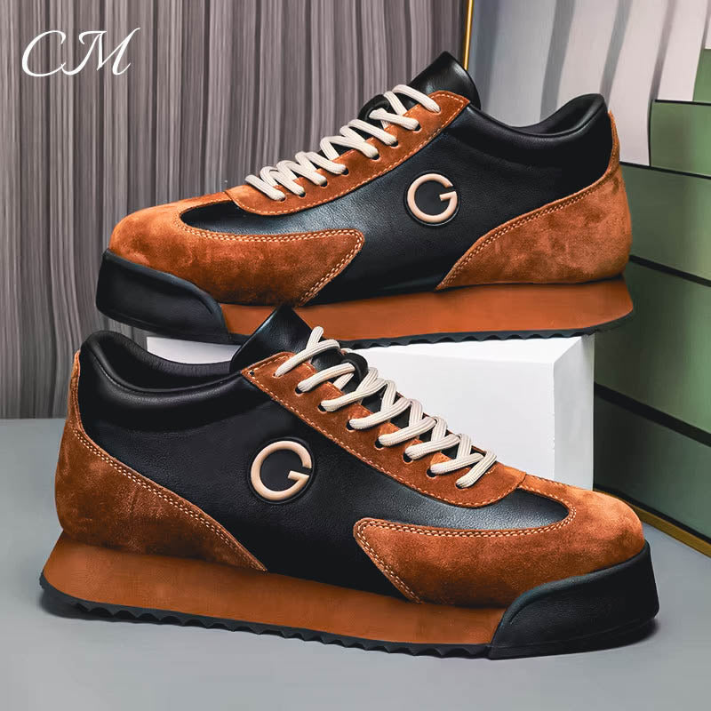 Angelo Guerra™ Italian Leather Sneakers