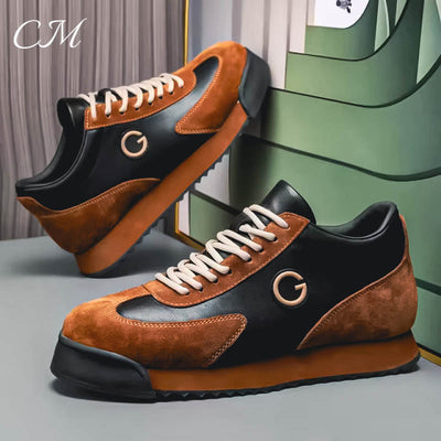 Angelo Guerra™ Italian Leather Sneakers