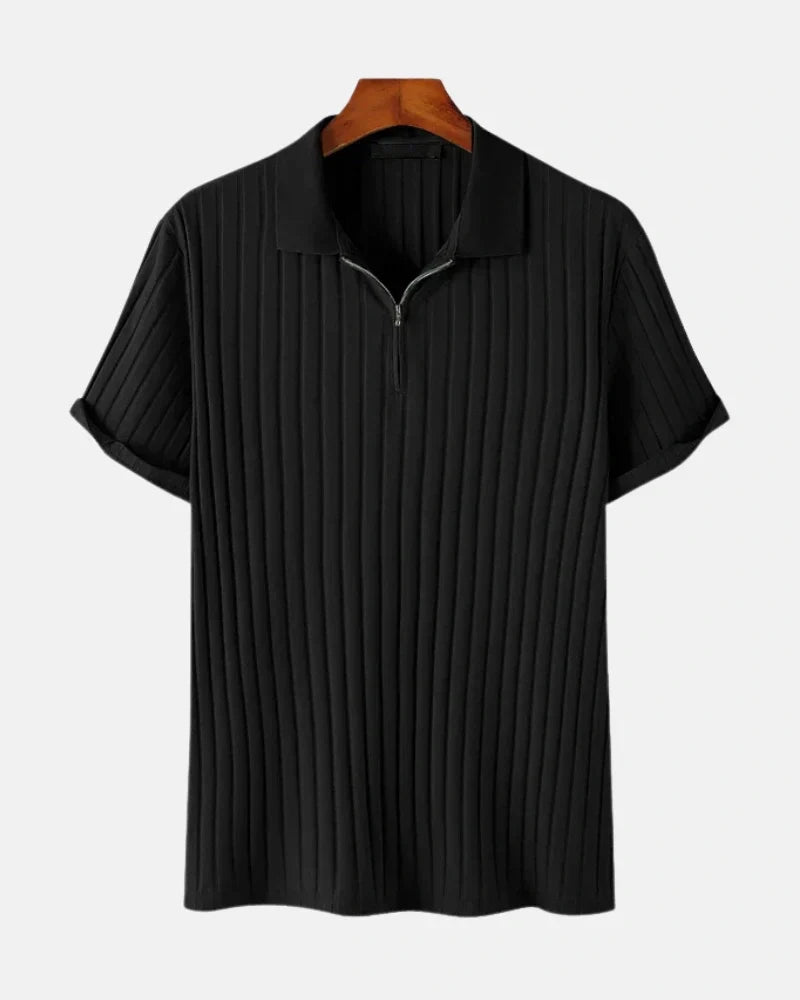 Stratus Ribbed Zip Polo