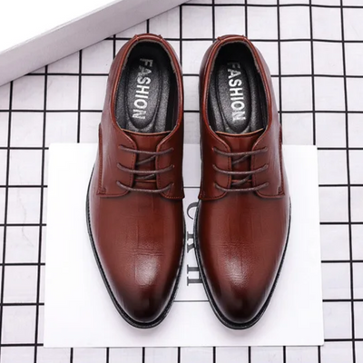 Maurizio Vellani Classic Pointed Oxford Leather Dress Orthopedic Shoes