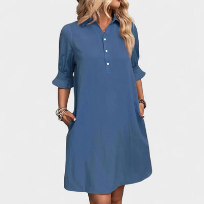 EVELYN | RELAXED BUTTON DRESS