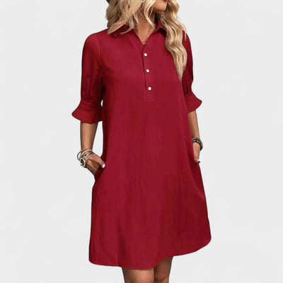 EVELYN | RELAXED BUTTON DRESS