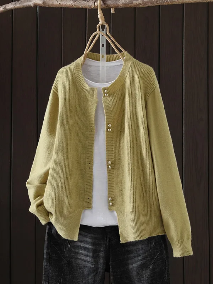 SYLVETTE | PEARL-BUTTON CARDIGAN